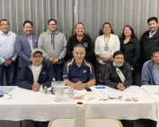 Front Row – Chief Wayne Smith, Chief Derrick Henderson, Chief Darlene Comegan, Chief Vernon Copenace Back Row – CEO- Gary Allen, Darren Harper, Bob Calder, Cindy Taylor, Cynthia Jourdain, Geraldine Cameron, Jim Leonard